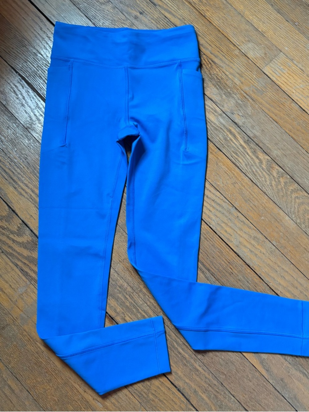 Athleta Girl blue high rise stash your treasure tights